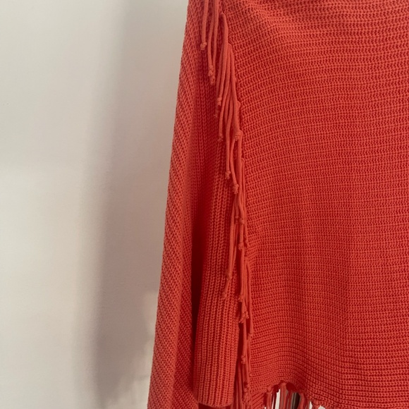 Chico's peach knit poncho - Picture 2 of 4